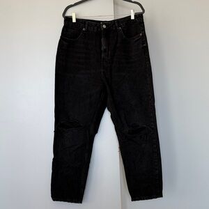 Black Denim Ripped Zara Women's Jeans